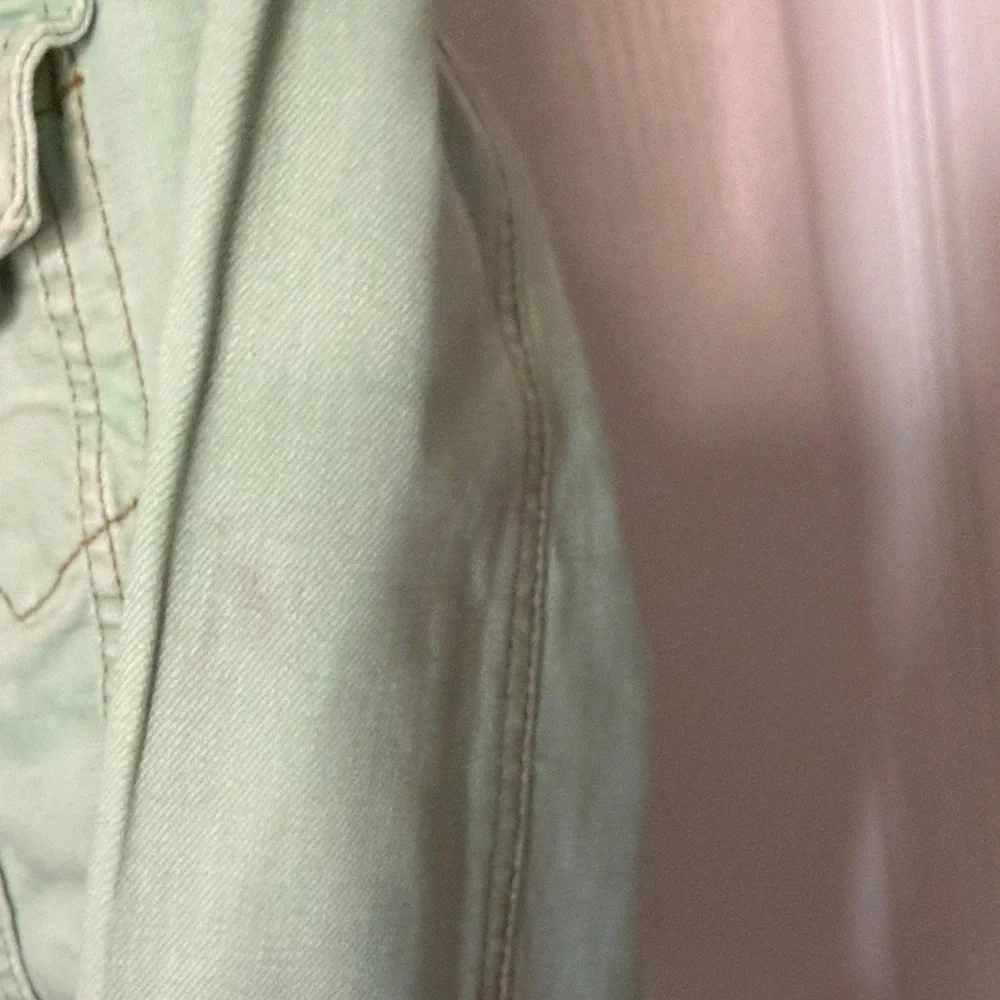 Free People Mint Green Denim Jacket - Picture 7 of 11